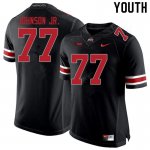 NCAA Ohio State Buckeyes Youth #77 Paris Johnson Jr. Blackout Nike Football College Jersey RRD7045QB